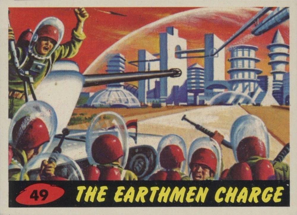 1962 Mars Attacks The Earthmen Charge #49 Non-Sports Card