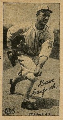 1923 Strip Card Dave Danforth # Baseball Card
