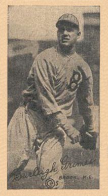 1923 Strip Card Burleigh Grimes # Baseball Card