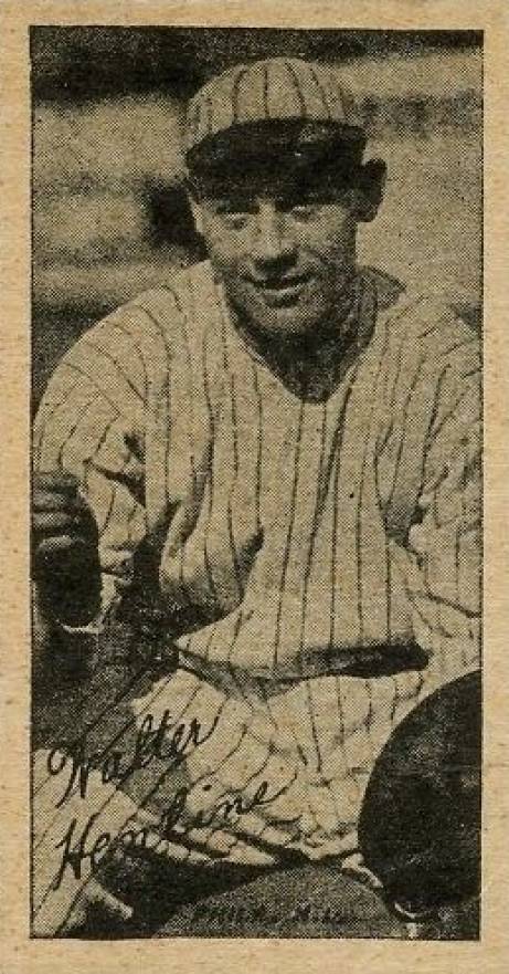 1923 Strip Card Walter Henline # Baseball Card