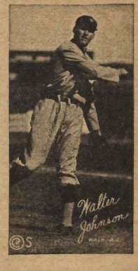 1923 Strip Card Walter Johnson #52 Baseball Card