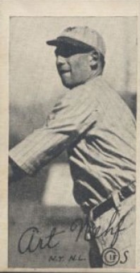 1923 Strip Card Art Nehf # Baseball Card