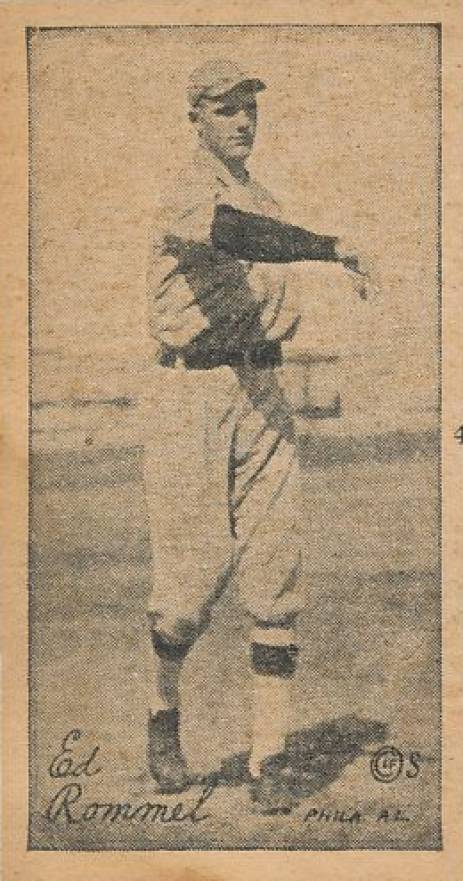 1923 Strip Card Ed Rommel # Baseball Card