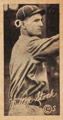 1923 Strip Card Milton Stock # Baseball Card