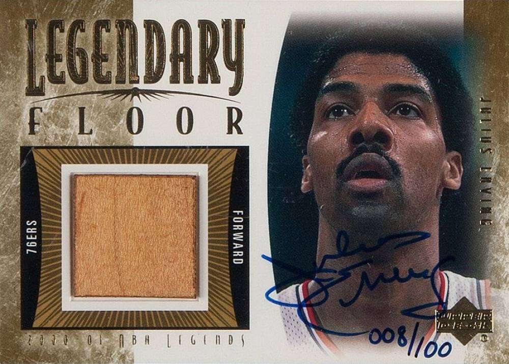 2001 Upper Deck Legends Legendary Floor Julius Erving #DR-AF Basketball Card