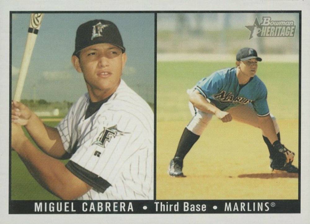 2003 Bowman Heritage Miguel Cabrera #161 Baseball Card