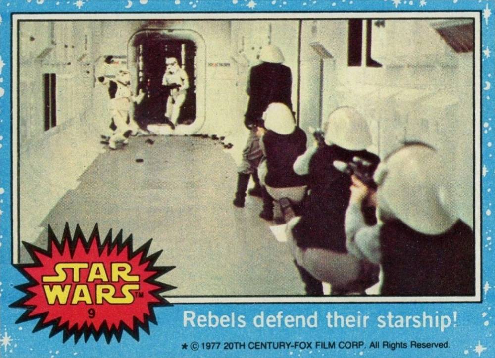 1977 Star Wars Rebels defend their starship! #9 Non-Sports Card