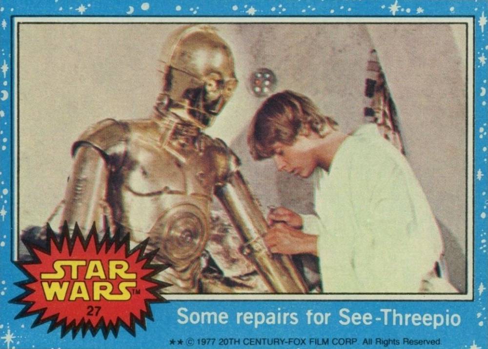1977 Star Wars Some repairs for See-Threepio #27 Non-Sports Card