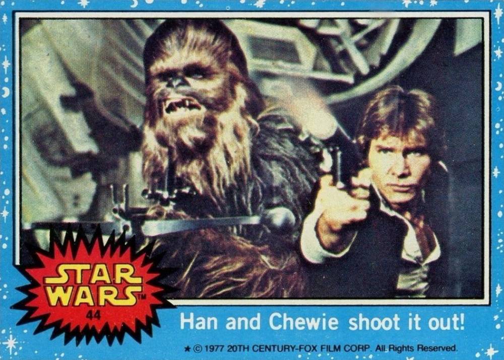1977 Star Wars Han and Chewie shoot it out! #44 Non-Sports Card