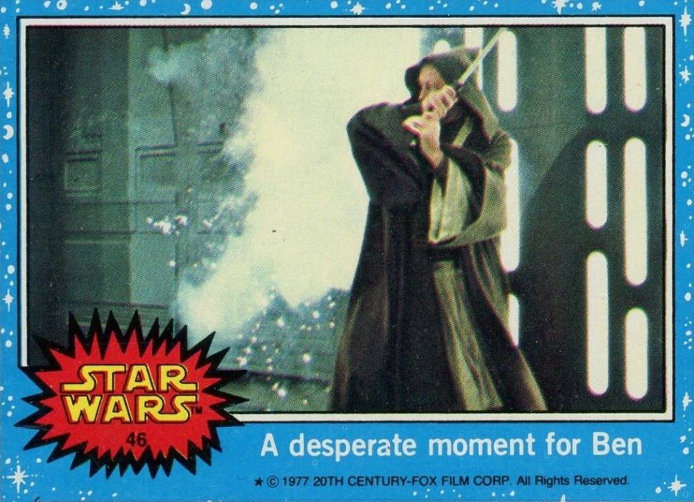 1977 Star Wars A desperate moment for Ben #46 Non-Sports Card