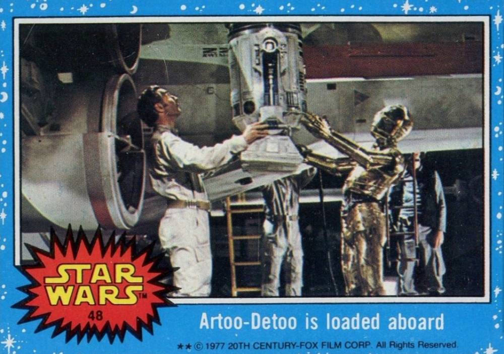 1977 Star Wars Artoo-Detoo is loaded aboard #48 Non-Sports Card