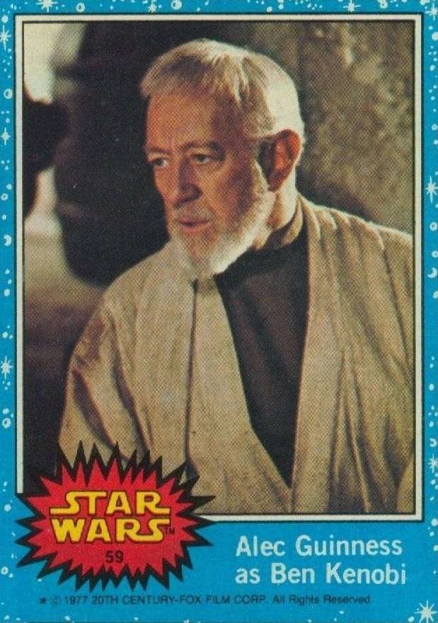 1977 Star Wars Alec Guinness as Ben Kenobi #59 Non-Sports Card