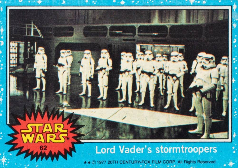 1977 Star Wars Lord Vader's stormtroopers #62 Non-Sports Card