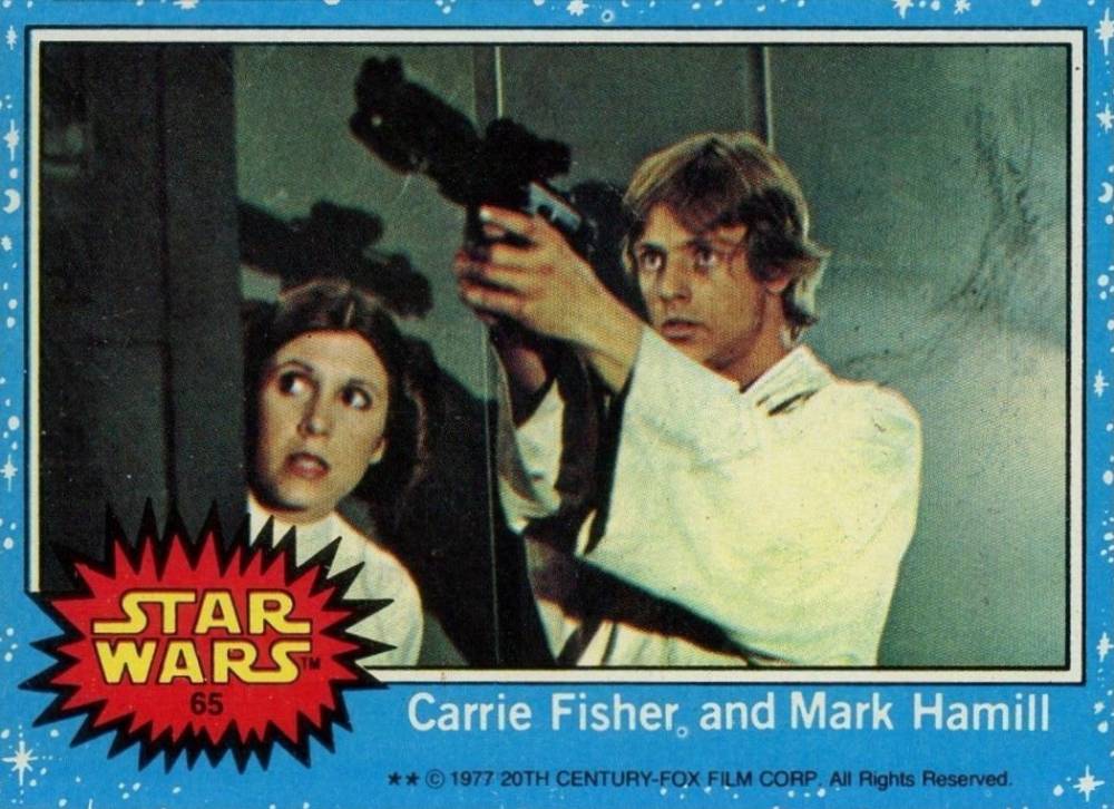 1977 Star Wars Carrie Fisher and Mark Hamill #65 Non-Sports Card