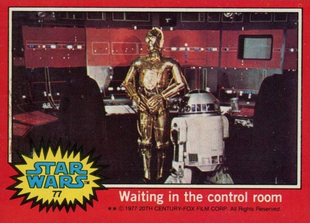1977 Star Wars Waiting in the control room #77 Non-Sports Card