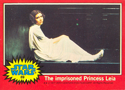1977 Star Wars The imprisoned Princess Leia #89 Non-Sports Card