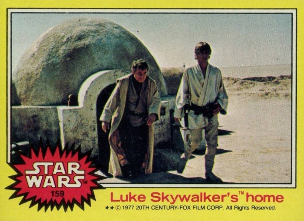 1977 Star Wars Luke Skywalker's home #159 Non-Sports Card