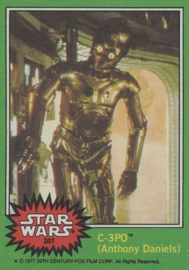 1977 Star Wars C-3PO (Anthony Daniels) #207c Non-Sports Card