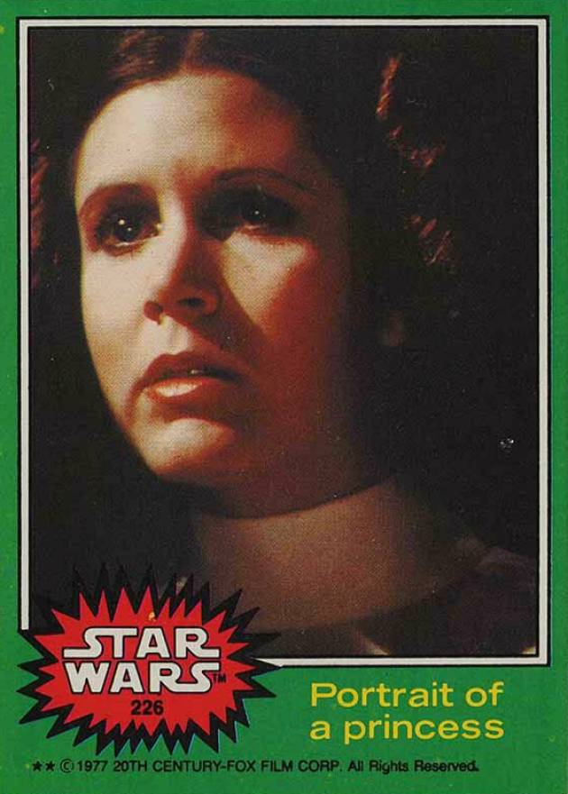 1977 Star Wars Portrait of a princess #226 Non-Sports Card