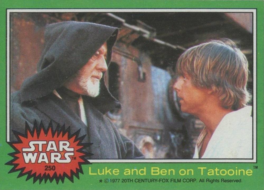 1977 Star Wars Luke and Ben on Tatooine #250 Non-Sports Card
