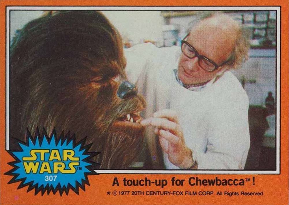 1977 Star Wars A touch-up for Chewbacca! #307 Non-Sports Card