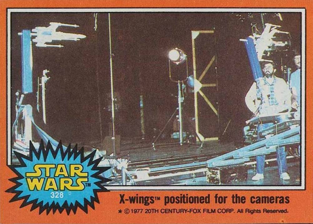 1977 Star Wars X-wings positioned for the cameras #328 Non-Sports Card