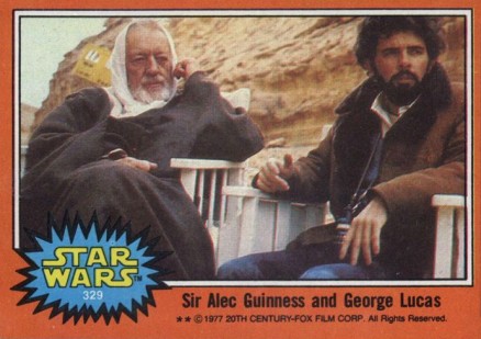 1977 Star Wars Sir Alec Guinness and George Lucas #329 Non-Sports Card