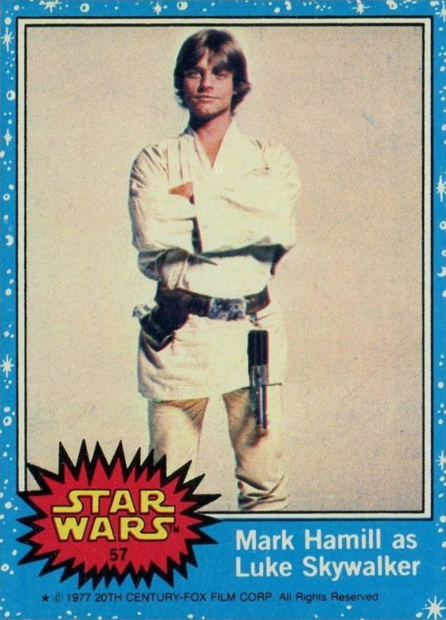 1977 Star Wars Mark Hamill as Luke Skywalker #57 Non-Sports Card