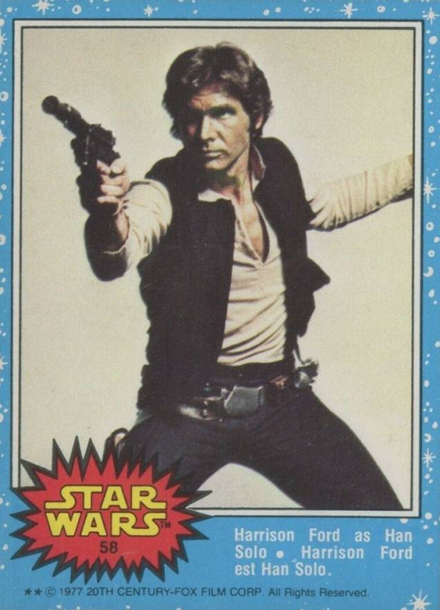 1977 Star Wars Harrison Ford as Han Solo #58 Non-Sports Card