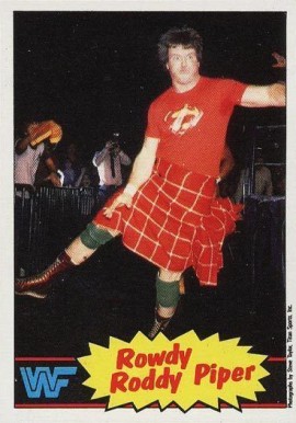 1985 Topps WWF Rowdy Roddy Piper #7 Boxing & Other Card