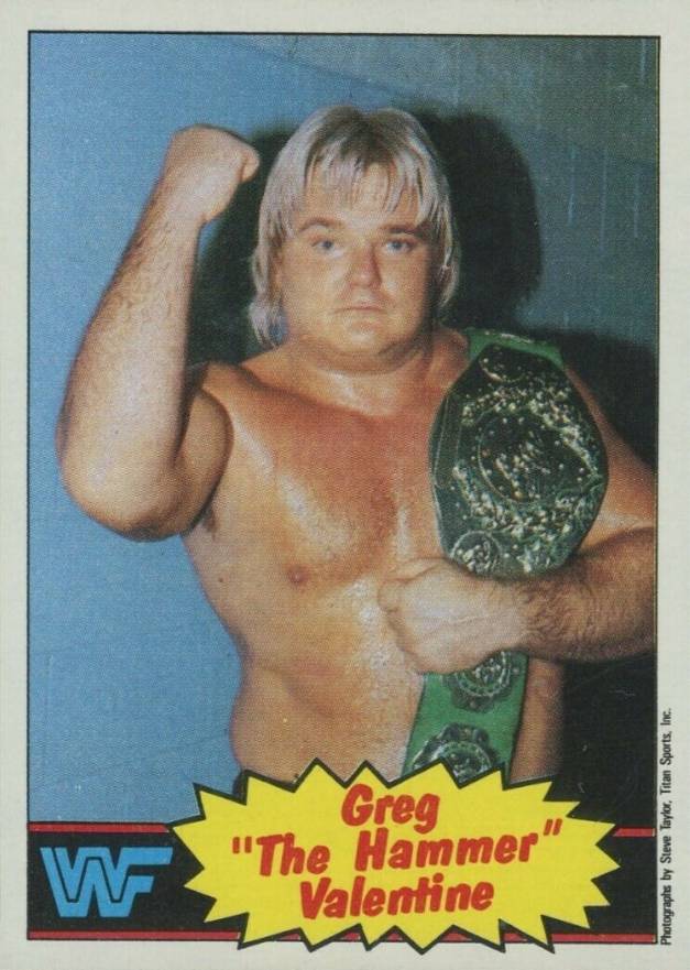 1985 Topps WWF Greg (The Hammer) Valentine #9 Other Sports Card