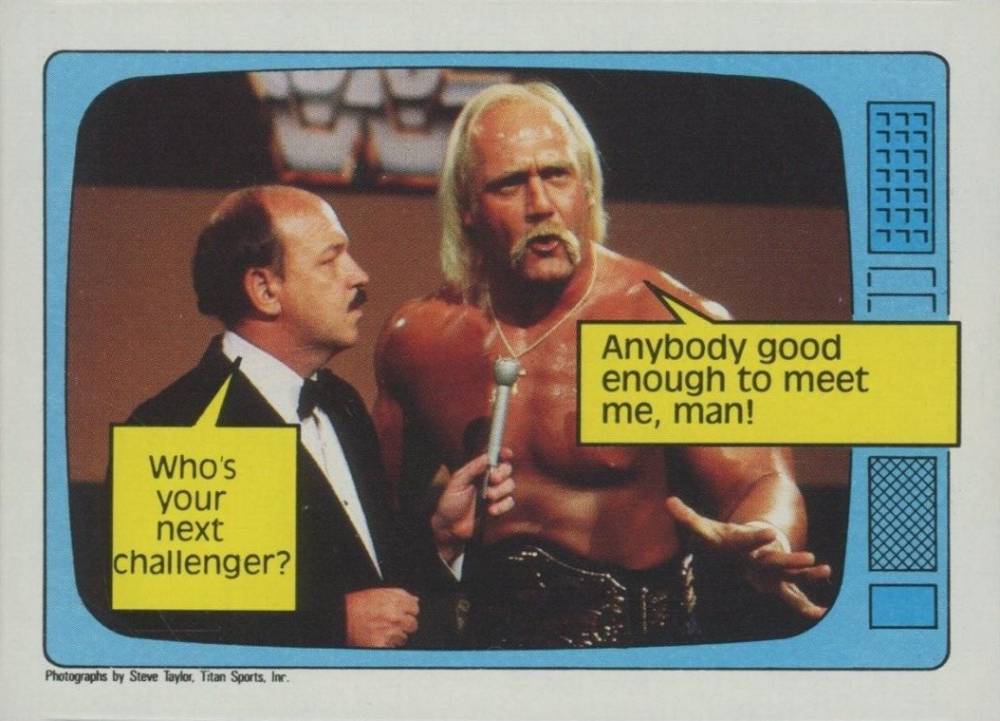1985 Topps WWF Mean Gene & Hulk Hogan Speak #57 Other Sports Card