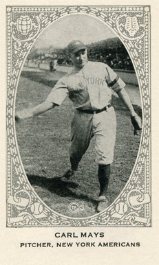 1922 Strip Card Carl Mays # Baseball Card