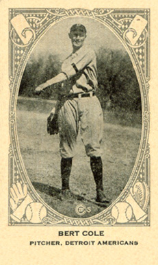 1922 Strip Card Bert Cole # Baseball Card