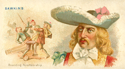 1888 Allen & Ginter Pirates of the Spanish Main Sawkins #12 Non-Sports Card
