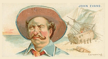 1888 Allen & Ginter Pirates of the Spanish Main John Evans #26 Non-Sports Card