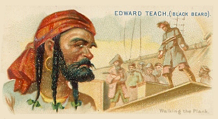1888 Allen & Ginter Pirates of the Spanish Main Edward Teach #34 Non-Sports Card