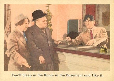 1959 The 3 Stooges You'll Sleep In The Room In The Basement... #4 Non-Sports Card