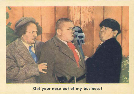 1959 The 3 Stooges Get Your Nose Out Of My Business! #36 Non-Sports Card