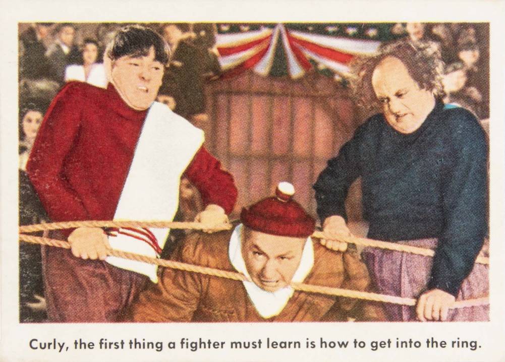 1959 The 3 Stooges Curly The First Thing A Fighter...-Checklist #63c Non-Sports Card