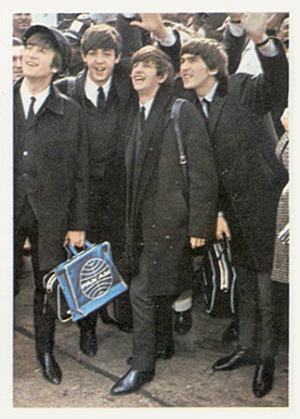 1964 Beatles Color Beatles waving #25 Non-Sports Card