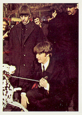 1964 Beatles Color Ringo and John with a dog #32 Non-Sports Card