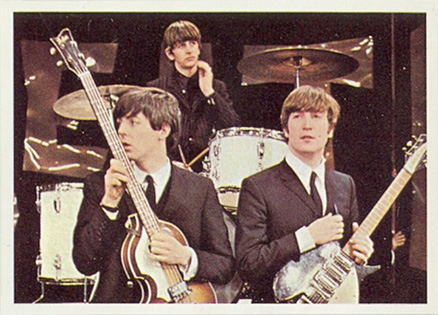 1964 Beatles Color Paul, John with Ringo performing #34 Non-Sports Card