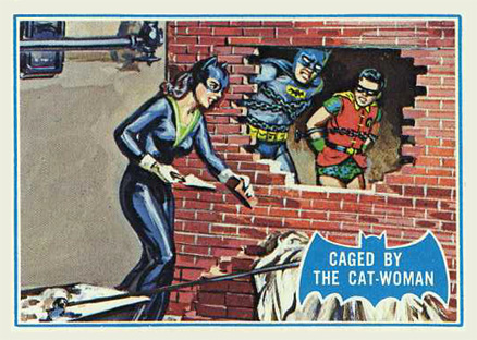 1966 Batman B Series Puzzle Back Caged by the Cat-Woman #5B Non-Sports Card