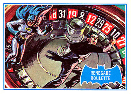 1966 Batman B Series Puzzle Back Renegade Roulette #12B Non-Sports Card