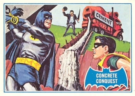 1966 Batman B Series Puzzle Back Concrete Conquest #28B Non-Sports Card
