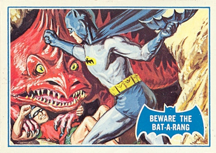 1966 Batman B Series Puzzle Back Beware the Bat-a-Rang #38B Non-Sports Card