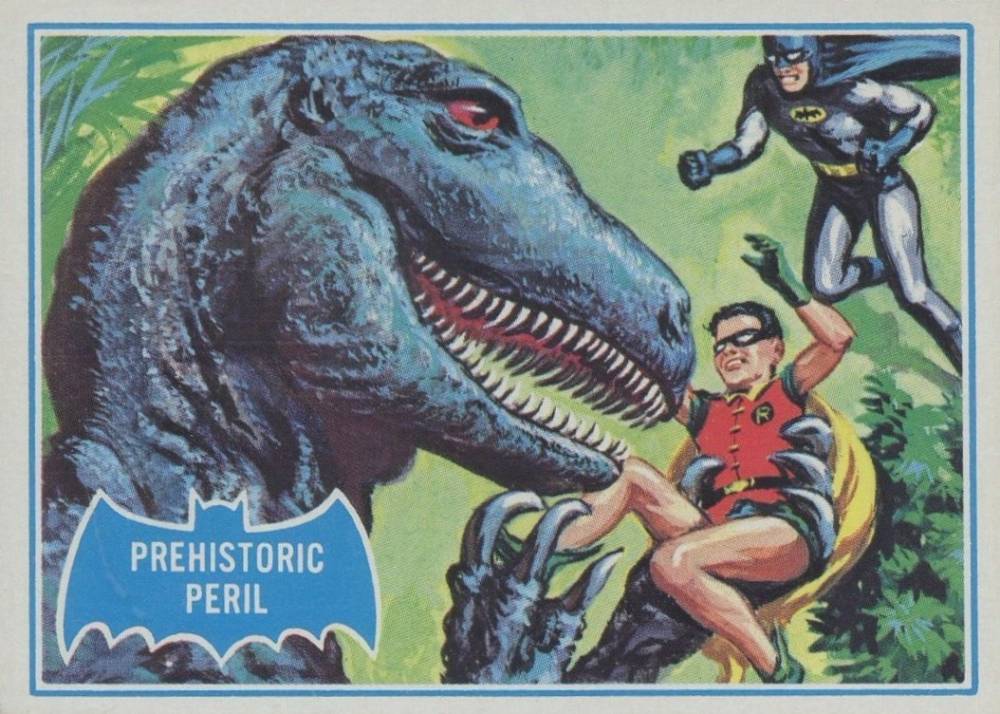 1966 Batman B Series Puzzle Back Prehistoric Peril #17B Non-Sports Card