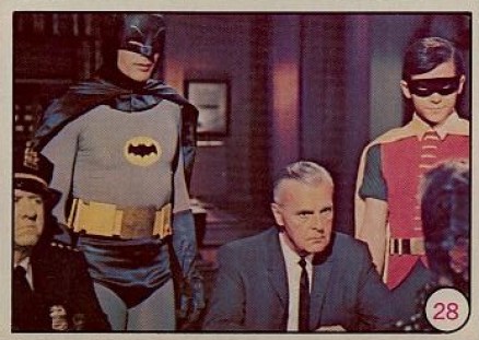1966 Batman Color Photo Batman, Robin, Commissioner Gordon #28 Non-Sports Card