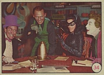 1966 Batman Color Photo Penguin/Riddler/Catwoman/Joker #34 Non-Sports Card